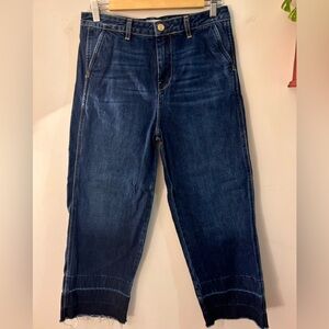 La Petite Française Stylish Denim Raw Hem Jeans 40